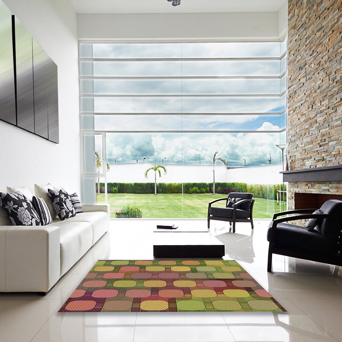 Machine Washable Transitional Sienna Brown Rug in a Kitchen, wshpat2293brn
