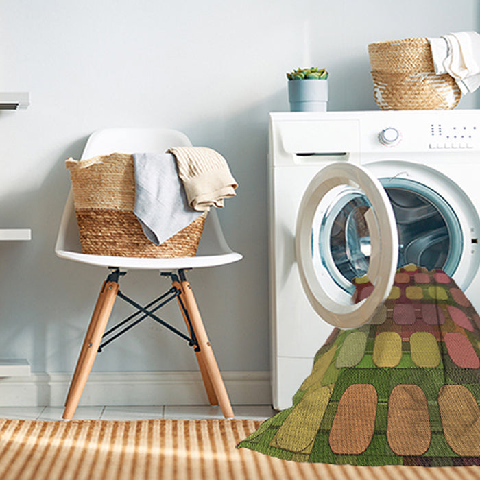 Machine Washable Transitional Sienna Brown Rug in a Washing Machine, wshpat2293brn