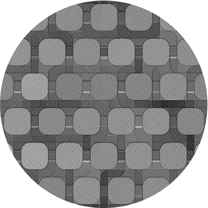 Square Patterned Gray Rug, pat2293gry