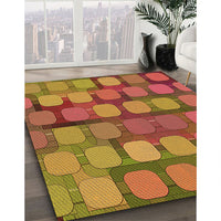 Patterned Caramel Brown Rug, pat2293org