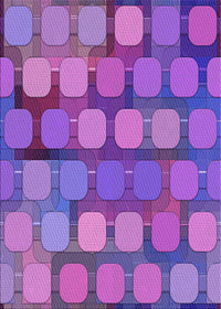 Machine Washable Transitional Purple Rug, wshpat2293pur