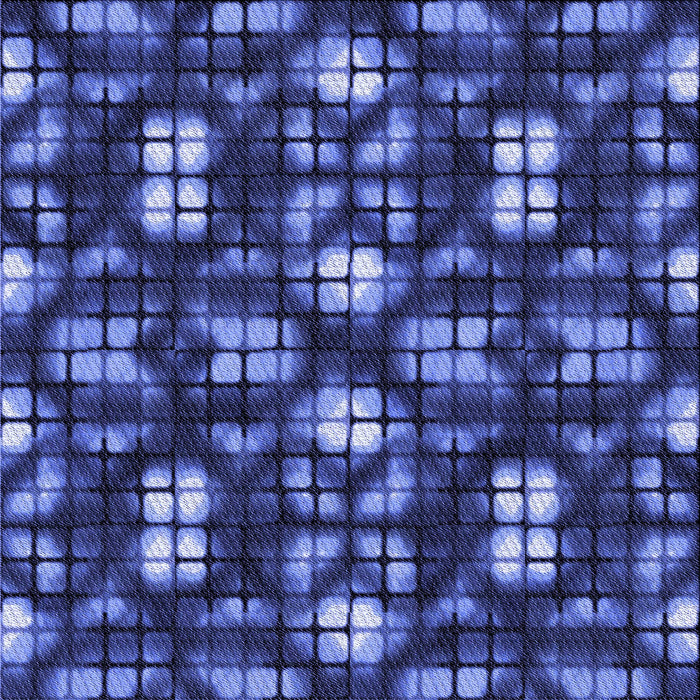 Round Patterned Light Slate Blue Rug, pat2294blu