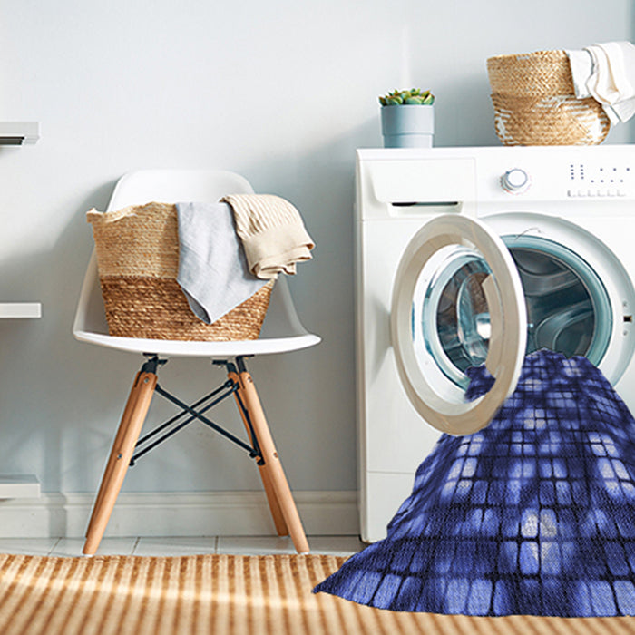 Machine Washable Transitional Light Slate Blue Rug in a Washing Machine, wshpat2294blu