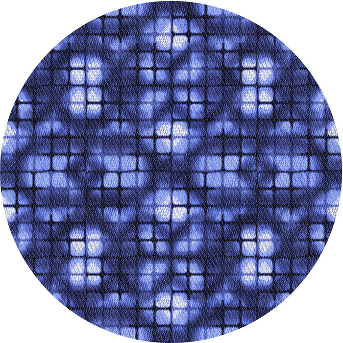 Square Patterned Light Slate Blue Rug, pat2294blu