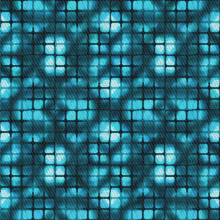 Round Patterned Medium Teal Green Rug, pat2294lblu