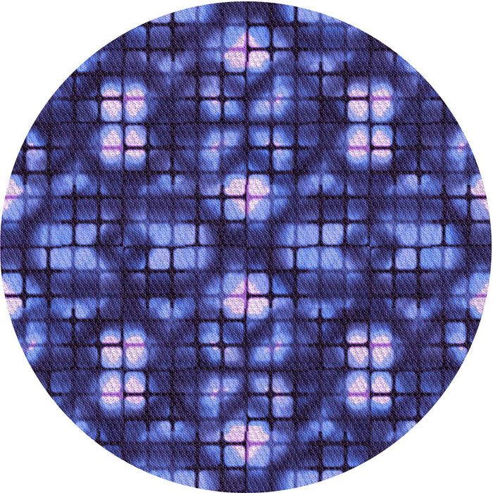 Square Machine Washable Transitional Light Slate Blue Rug in a Living Room, wshpat2294pur