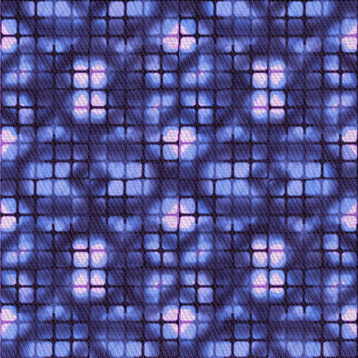 Round Patterned Light Slate Blue Rug, pat2294pur