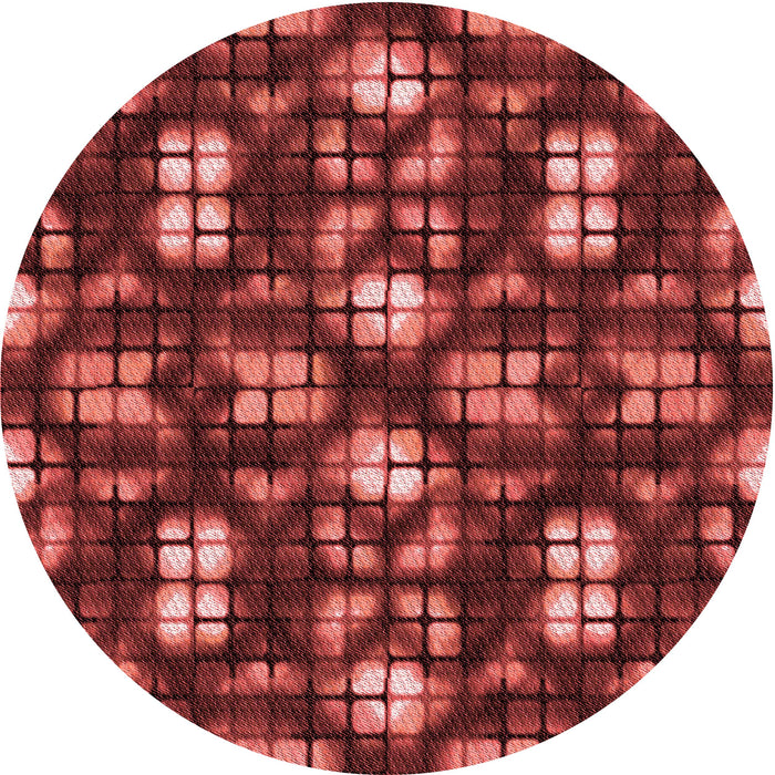 Square Patterned Orange Rug, pat2294rd