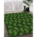 Machine Washable Transitional Dark Lime Green Rug in a Family Room, wshpat2295grn