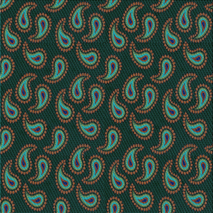 Round Patterned Sea Green Rug, pat2295lblu