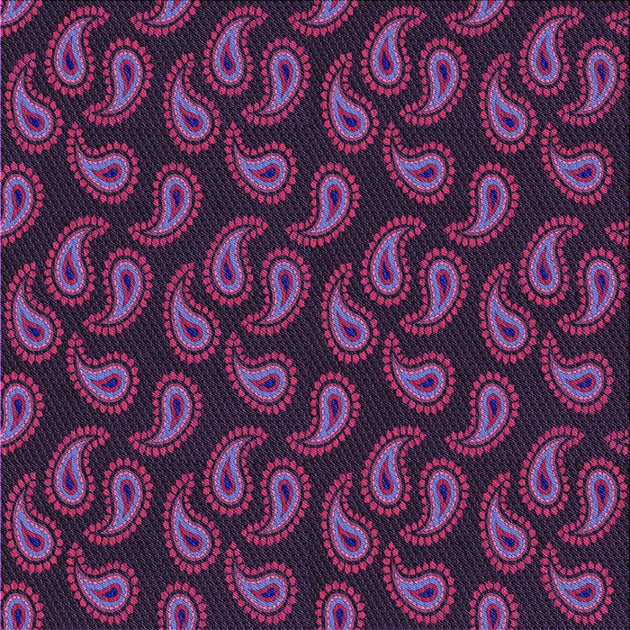 Round Patterned Plum Purple Rug, pat2295pur