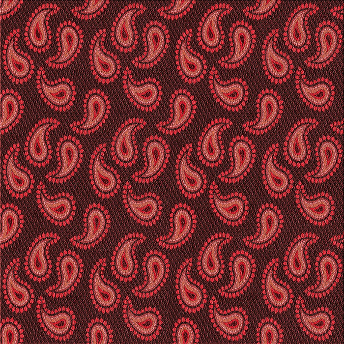 Round Patterned Crimson Red Rug, pat2295rd