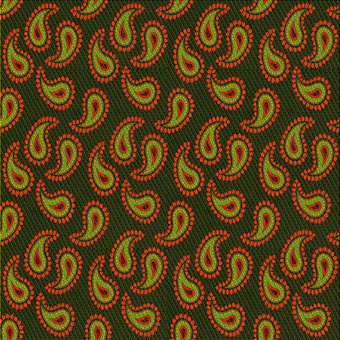 Round Patterned Olive Green Rug, pat2295yw