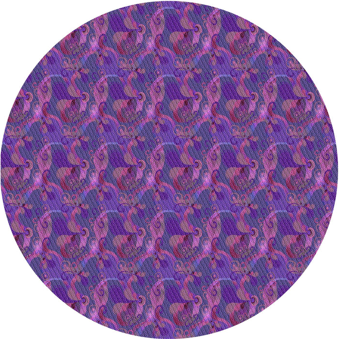 Square Machine Washable Transitional Purple Flower Purple Rug in a Living Room, wshpat2296pur
