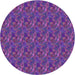 Square Machine Washable Transitional Purple Flower Purple Rug in a Living Room, wshpat2296pur