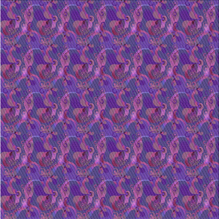 Round Patterned Purple Flower Purple Rug, pat2296pur