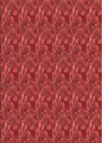 Machine Washable Transitional Red Rug, wshpat2296rd