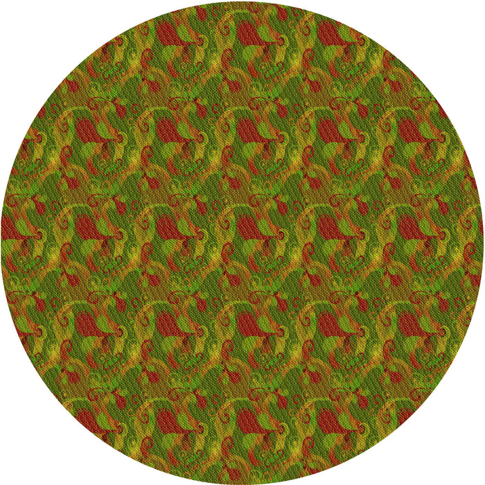 Square Patterned Saddle Brown Rug, pat2296yw