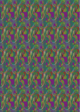 Patterned Forest Green Novelty Rug, pat2296