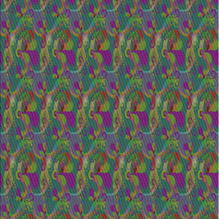 Patterned Forest Green Novelty Rug, pat2296