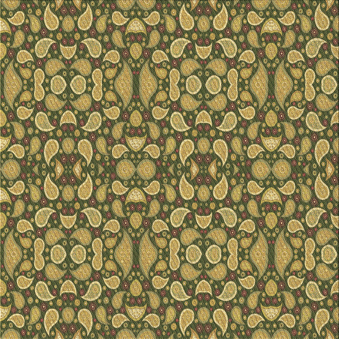 Round Patterned Antique Bronze Green Rug, pat2297brn