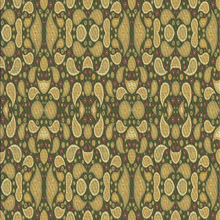 Patterned Antique Bronze Green Rug, pat2297brn