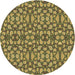 Square Machine Washable Transitional Antique Bronze Green Rug in a Living Room, wshpat2297brn