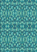 Patterned Turquoise Green Rug, pat2297lblu