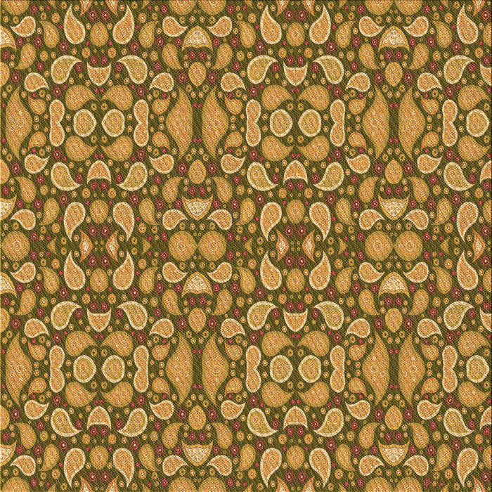 Round Patterned Dark Bronze Brown Rug, pat2297org