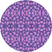 Square Patterned Purple Rug, pat2297pur