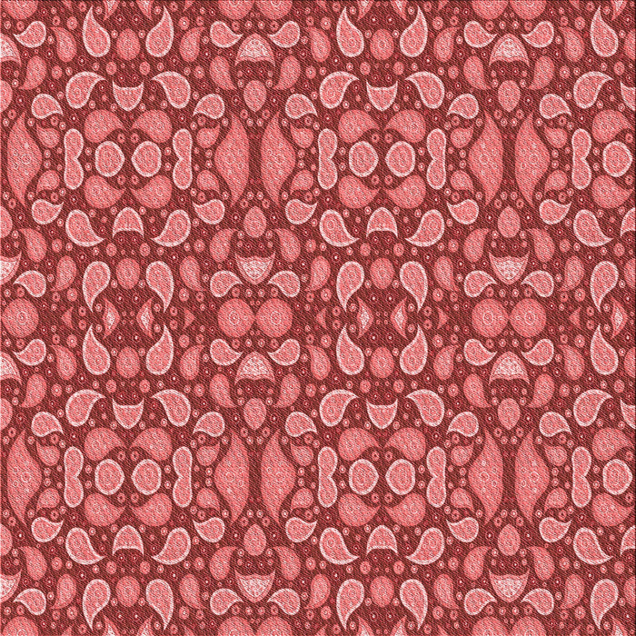 Round Patterned Red Rug, pat2297rd