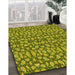 Machine Washable Transitional Golden Brown Yellow Rug in a Family Room, wshpat2297yw