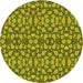 Square Patterned Golden Brown Yellow Rug, pat2297yw