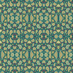 Square Patterned Green Novelty Rug, pat2297