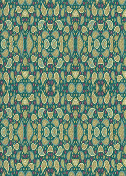 Machine Washable Transitional Green Rug, wshpat2297