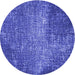 Square Patterned Light Slate Blue Rug, pat2298blu