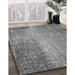 Patterned Cloud Gray Rug in Family Room, pat2298gry