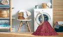 Machine Washable Transitional Crimson Red Rug in a Washing Machine, wshpat2298org