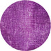 Square Machine Washable Transitional Dark Violet Purple Rug, wshpat2298