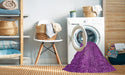 Machine Washable Transitional Dark Violet Purple Rug in a Washing Machine, wshpat2298