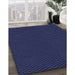 Machine Washable Transitional Night Blue Rug in a Family Room, wshpat2299blu