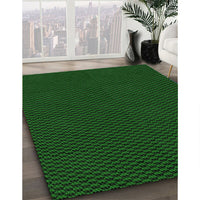 Patterned Green Rug, pat2299grn