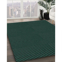 Patterned Black Novelty Rug, pat2299