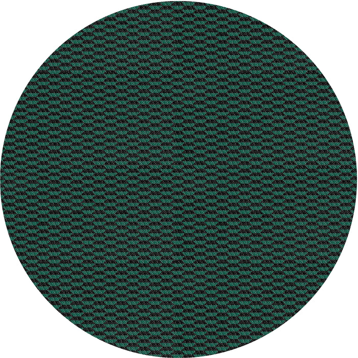 Sideview of Patterned Black Novelty Rug, pat2299