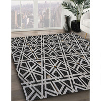 Patterned Mid Gray Novelty Rug, pat229