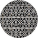 Square Machine Washable Transitional Midnight Gray Rug, wshpat229