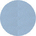 Sideview of Patterned Blue Novelty Rug, pat22