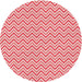 Square Patterned Deep Rose Pink Rug, pat23rd