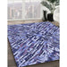 Patterned Jeans Blue Rug in Family Room, pat230blu