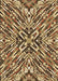 Patterned Red Brown Rug, pat230brn